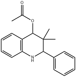 3,3-Dimethyl-2-phenyl-1,2,3,4-tetrahydro-4-quinolinyl acetate Struktur