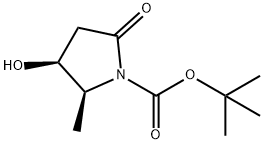 tert-butyl 3-hydroxy-2-methyl-5-oxopyrrolidine-1-carboxylate Struktur