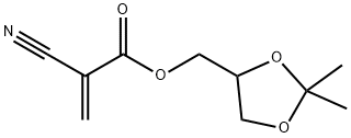 2-Cyano-2-propenoic acid (2,2-dimethyl-1,3-dioxolan-4-yl)methyl ester Struktur