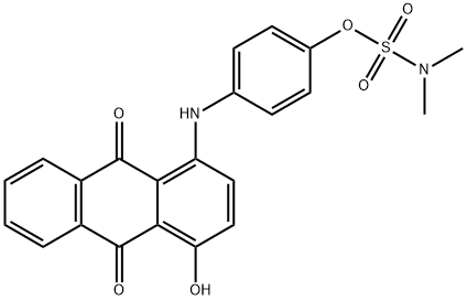 4-[(9,10-dihydro-4-hydroxy-9,10-dioxo-1-anthryl)amino]phenyl dimethylsulphamate Struktur