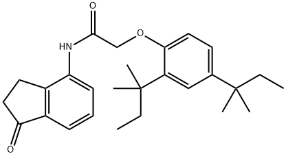 4-[2,4-Di(tert-pentyl)phenoxyacetylamino]-1-indanone Struktur