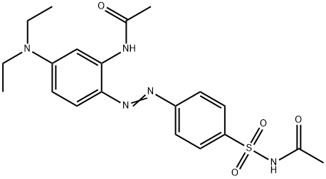 N-[[4-[[2-(acetylamino)-4-(diethylamino)phenyl]azo]phenyl]sulphonyl]acetamide Struktur