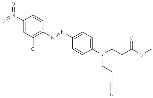 methyl N-[4-[(2-chloro-4-nitrophenyl)azo]phenyl]-N-(2-cyanoethyl)-beta-alaninate  Struktur