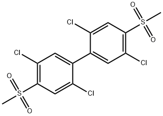 4,4'-bis(methylsulfonyl)-2,2',5,5'-tetrachlorobiphenyl Struktur