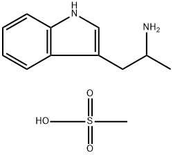 alpha-methyl-1H-indole-3-ethylamine monomethanesulphonate Struktur