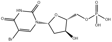 5-溴-2'-脫氧尿苷 5'-單磷酸酯 結(jié)構(gòu)式