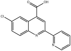 6-CHLORO-2-PYRIDIN-2-YLQUINOLINE-4-CARBOXYLIC ACID Struktur