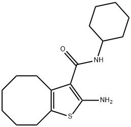 2-AMINO-N-CYCLOHEXYL-4,5,6,7,8,9-HEXAHYDROCYCLOOCTA[B]THIOPHENE-3-CARBOXAMIDE Struktur