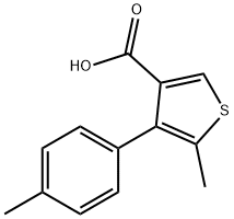 5-METHYL-4-(4-METHYLPHENYL)THIOPHENE-3-CARBOXYLICACID Struktur