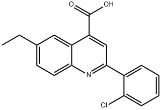 2-(2-chlorophenyl)-6-ethylquinoline-4-carboxylic acid Struktur