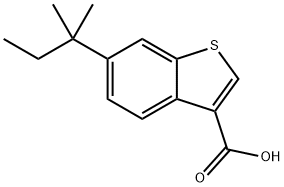 6-(1,1-DIMETHYLPROPYL)-1-BENZOTHIOPHENE-3-CARBOXYLIC ACID Struktur