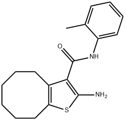 2-AMINO-N-(2-METHYLPHENYL)-4,5,6,7,8,9-HEXAHYDROCYCLOOCTA[B]THIOPHENE-3-CARBOXAMIDE Struktur