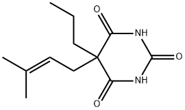 5-(3-Methyl-2-butenyl)-5-propylbarbituric acid Struktur