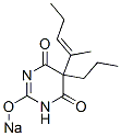 5-(1-Methyl-1-butenyl)-5-propyl-2-sodiooxy-4,6(1H,5H)-pyrimidinedione Struktur