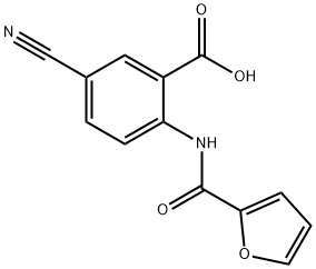 Benzoic acid, 5-cyano-2-[(2-furanylcarbonyl)amino]- (9CI) Struktur