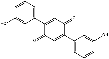 2,5-Bis(3-hydroxyphenyl)-1,4-benzoquinone Struktur