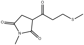 2,5-Pyrrolidinedione, 1-methyl-3-[3-(methylthio)-1-oxopropyl]- (9CI) Struktur