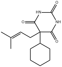 5-Cyclohexyl-5-(3-methyl-2-butenyl)barbituric acid Struktur