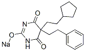 5-(2-Cyclopentylethyl)-5-phenethyl-2-sodiooxy-4,6(1H,5H)-pyrimidinedione Struktur