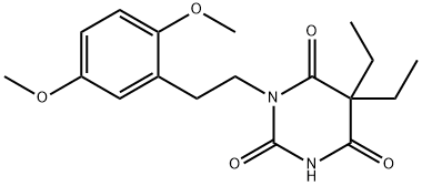 5,5-Diethyl-1-(2,5-dimethoxyphenethyl)-2,4,6(1H,3H,5H)-pyrimidinetrione Struktur