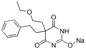 5-(2-Ethoxyethyl)-5-(2-phenylethyl)-2-sodiooxy-4,6(1H,5H)-pyrimidinedione Struktur