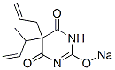 5-Allyl-5-(1-methylallyl)-2-sodiooxy-4,6(1H,5H)-pyrimidinedione Struktur