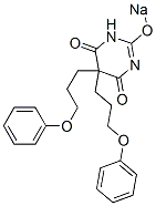 5,5-Bis(3-phenoxypropyl)-2-sodiooxy-4,6(1H,5H)-pyrimidinedione Struktur