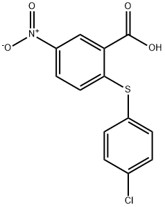 2-[(4-CHLOROPHENYL)THIO]-5-NITROBENZOIC ACID Struktur