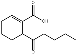 6-(1-Oxopentyl)-1-cyclohexene-1-carboxylic acid Struktur