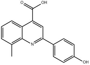 2-(4-HYDROXY-PHENYL)-8-METHYL-QUINOLINE-4-CARBOXYLIC ACID Struktur