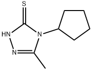 4-cyclopentyl-5-methyl-4H-1,2,4-triazole-3-thiol Struktur