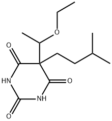 5-(1-Ethoxyethyl)-5-isopentylbarbituric acid Struktur