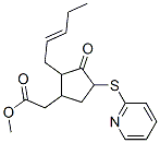 3-Oxo-2-(2-pentenyl)-4-(2-pyridinylthio)cyclopentane-1-acetic acid methyl ester Struktur