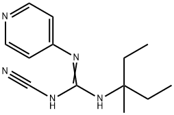 2-Cyano-1-(1-ethyl-1-methylpropyl)-3-(4-pyridyl)guanidine Struktur