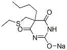 5-Butyl-5-(ethylthiomethyl)-2-sodiooxy-4,6(1H,5H)-pyrimidinedione Struktur