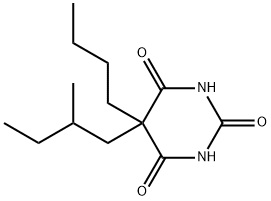 5-Butyl-5-(2-methylbutyl)-2,4,6(1H,3H,5H)-pyrimidinetrione Struktur