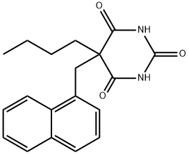 5-Butyl-5-(1-naphtylmethyl)barbituric acid Struktur