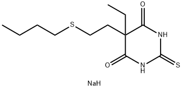 5-[2-(Butylthio)ethyl]-5-ethyl-2-sodiothio-4,6(1H,5H)-pyrimidinedione Struktur