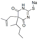 5-(2-Methyl-2-propenyl)-5-(1-methylbutyl)-2-sodiothio-4,6(1H,5H)-pyrimidinedione Struktur