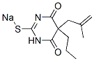 5-(2-Methyl-2-propenyl)-5-propyl-2-sodiothio-4,6(1H,5H)-pyrimidinedione Struktur