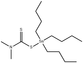 tributyl[(dimethylthiocarbamoyl)thio]stannane Struktur