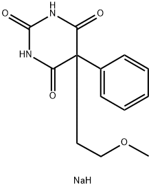 5-(2-Methoxyethyl)-5-phenyl-2-sodiooxy-4,6(1H,5H)-pyrimidinedione Struktur