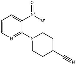 1-(3-NITROPYRIDIN-2-YL)PIPERIDINE-4-CARBONITRILE
 Struktur