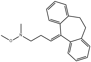 3-(10,11-Dihydro-5H-dibenzo[a,d]cyclohepten-5-ylidene)-N-methoxy-N-methyl-1-propanamine Struktur