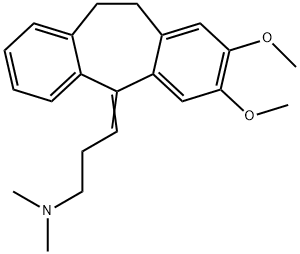 3-(2,3-Dimethoxy-5H-dibenzo[a,d]cyclohepten-5-ylidene)-N,N-dimethyl-1-propanamine Struktur