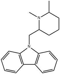 9-(1,6-Dimethyl-2-piperidylmethyl)-9H-carbazole Struktur