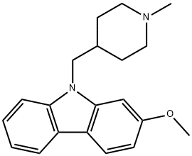 7-Methoxy-9-(1-methyl-4-piperidylmethyl)-9H-carbazole Struktur