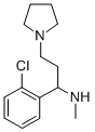 [1-(2-CHLORO-PHENYL)-3-PYRROLIDIN-1-YL-PROPYL]-METHYL-AMINE
 Struktur