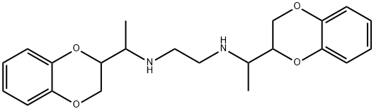 N,N'-Bis[1-(1,4-benzodioxan-2-yl)ethyl]ethylenediamine Struktur