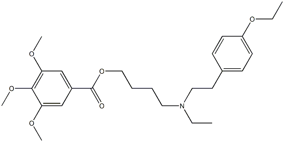 3,4,5-Trimethoxybenzoic acid 4-[[2-(4-ethoxyphenyl)-1-methylethyl]ethylamino]butyl ester Struktur